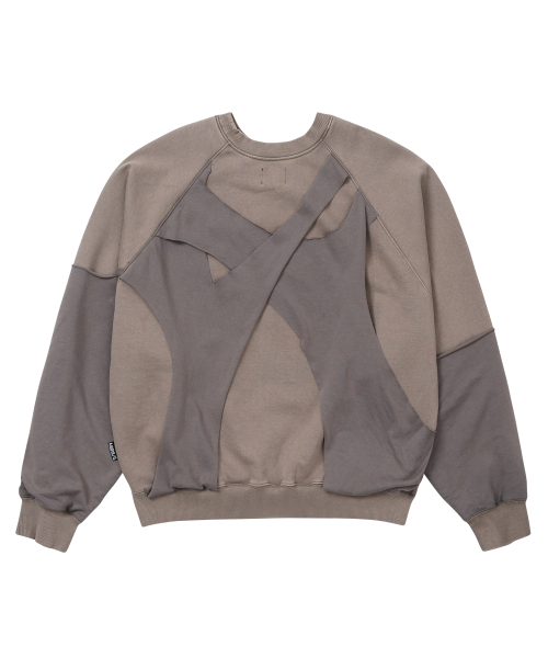 AJOBYAJO（アジョバイアジョ）の「Paneled Washed Sweatshirt [DUSTY BEIGE]（スウェット・メンズ・その他・LARGE/X-LARGE）」の3枚目の写真