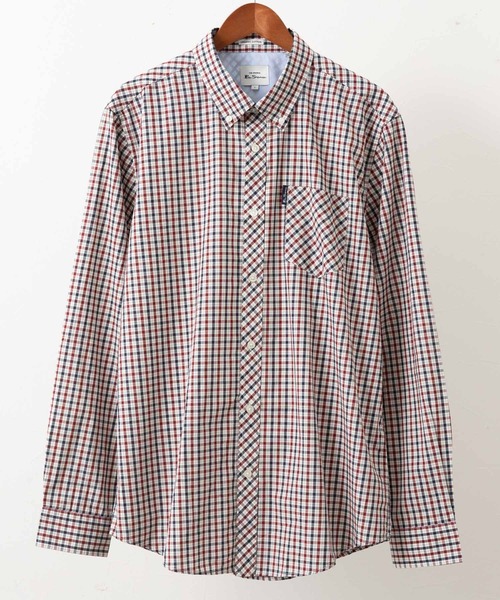 Ben Sherman（ベンシャーマン）の「シグネチャーハウスチェック長袖シャツ（シャツ/ブラウス・メンズ・レッド系・LARGE）」の2枚目の写真