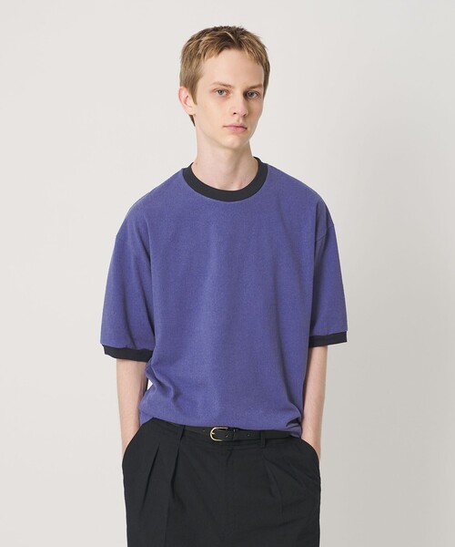 BEAUTY&YOUTH UNITED ARROWS(ビューティーアンドユースユナイテッドアローズ)の「リング コットン リンガー Tシャツ(Tシャツ/カットソー・メンズ・コバルトブルー/ネイビー/シャーベット・S/M/L/XL)」の1枚目の写真