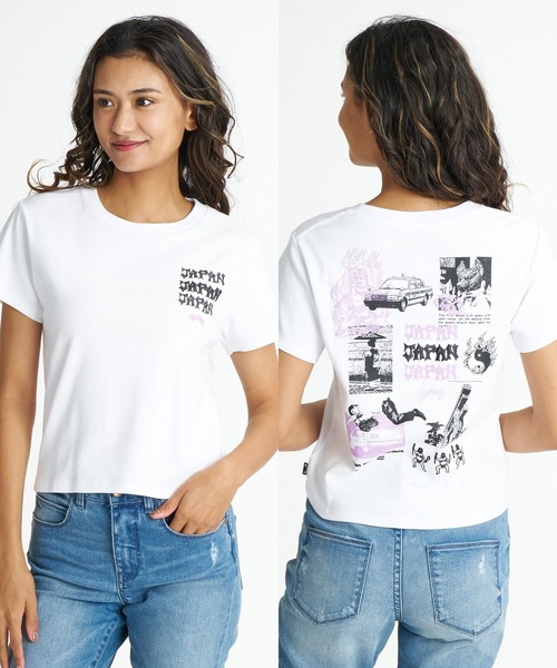 BILLABONG(ビラボン)の「BILLABONG ウィメンズ DESTINATION JAPAN TEE Tシャツ 【2026年夏モデル】(Tシャツ/カットソー・レディース・ブラック/ホワイト・MEDIUM)」の2枚目の写真