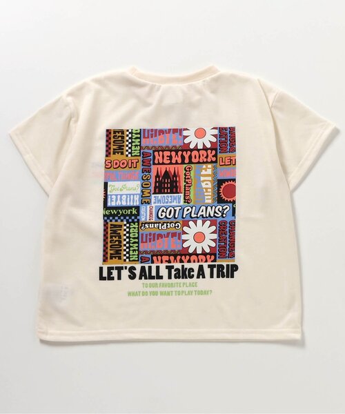 BREEZE(ブリーズ)の「【吸水速乾】アクティブグラフィック半袖Tシャツ(Tシャツ/カットソー・キッズ・オフホワイト/ミント/オレンジ/イエロー/アイボリー/ブラック・140/80/90/100/110/120/130)」の2枚目の写真