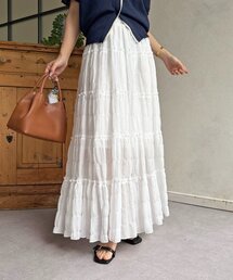 シャーリングティアードスカート