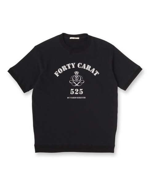40ｃｔ＆525（フォーティーカラッツアンドゴーニーゴ）の「カレッジ風ミニ裏毛半袖Tシャツ（Tシャツ/カットソー・メンズ・ホワイト/ブラック・03/02）」の3枚目の写真