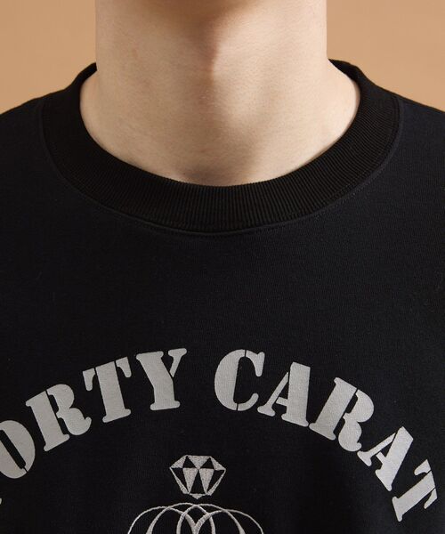 40ｃｔ＆525（フォーティーカラッツアンドゴーニーゴ）の「カレッジ風ミニ裏毛半袖Tシャツ（Tシャツ/カットソー・メンズ・ホワイト/ブラック・03/02）」の15枚目の写真
