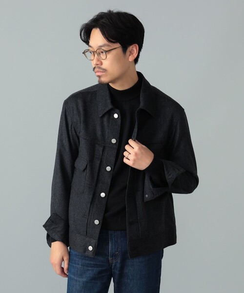 BEAMS F(ビームスエフ)の「Jeanik / ミックスファブリック 2ndタイプ ブルゾン(ブルゾン・メンズ・チャコールグレー・LARGE/MEDIUM/SMALL)」の3枚目の写真