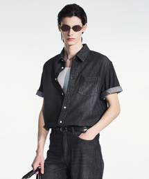TNGT（ティーエヌジーティー）の「Summer Denim Shirt  (Washed Grey) TNSH6E203G2（シャツ/ブラウス）」
