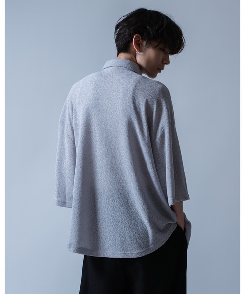 Crownor(クラウノアー)の「シアーメッシュ ビッグシャツ(シャツ/ブラウス・メンズ・ブラック/グレー・LARGE/MEDIUM/SMALL)」の10枚目の写真