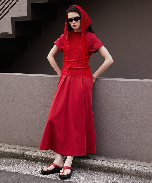 PRANK PROJECT(プランクプロジェクト)の「【2026Summer Pre-Order】ボリュームTドレス / Volume T-Dress(ワンピース・レディース・ブラック/アイボリー/ブルー/レッド・36/38)」の10枚目の写真