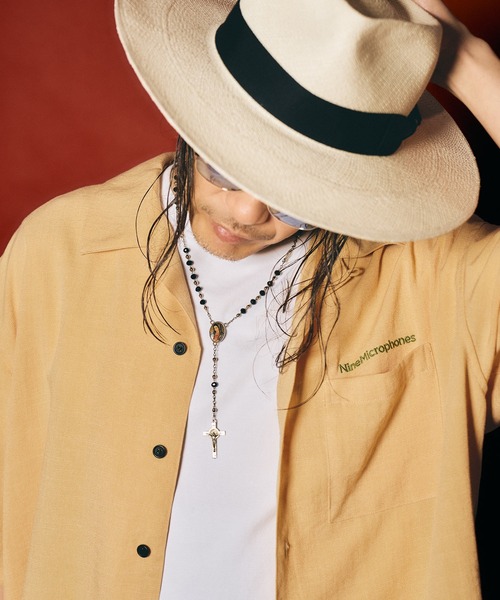 NineMicrophones(ナインマイクロフォンズ)の「OPEN COLLAR SHIRT(シャツ/ブラウス・メンズ・ブラック/イエロー・X-LARGE/LARGE/MEDIUM/SMALL)」の9枚目の写真