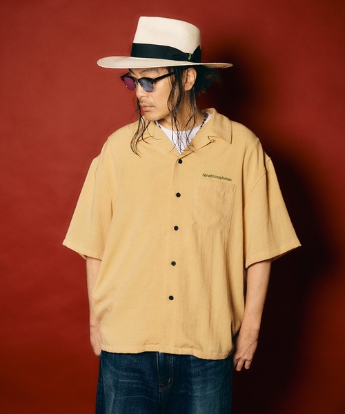 NineMicrophones(ナインマイクロフォンズ)の「OPEN COLLAR SHIRT(シャツ/ブラウス・メンズ・ブラック/イエロー・X-LARGE/LARGE/MEDIUM/SMALL)」の11枚目の写真