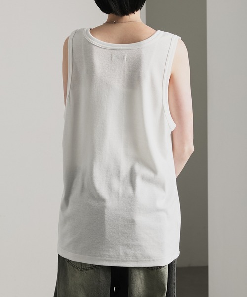 cussil(クシル)の「【cussil/クシル】〈吸水速乾・UVカット〉レイヤードリブタンクトップ(タンクトップ・メンズ・ホワイト/ブラック・L/S/M)」の18枚目の写真
