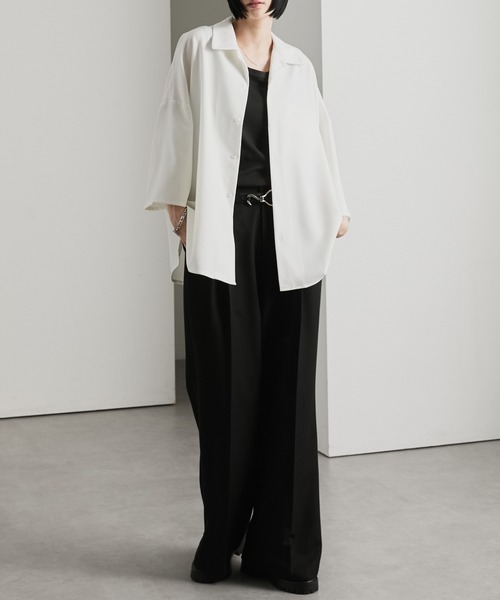 cussil(クシル)の「【cussil/クシル】〈吸水速乾・UVカット〉レイヤードリブタンクトップ(タンクトップ・メンズ・ホワイト/ブラック・L/S/M)」の3枚目の写真