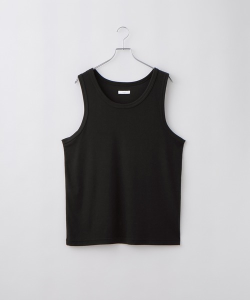 cussil(クシル)の「【cussil/クシル】〈吸水速乾・UVカット〉レイヤードリブタンクトップ(タンクトップ・メンズ・ホワイト/ブラック・L/S/M)」の4枚目の写真