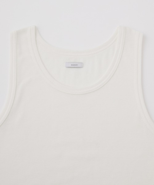 cussil(クシル)の「【cussil/クシル】〈吸水速乾・UVカット〉レイヤードリブタンクトップ(タンクトップ・メンズ・ホワイト/ブラック・L/S/M)」の10枚目の写真