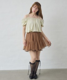2WAYオフショル半袖ブラウス