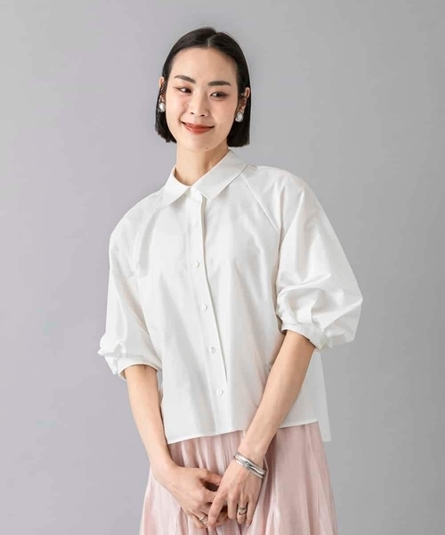 MICHEL KLEIN(ミッシェル・クラン)の「袖コンシャスシャツ(シャツ/ブラウス・レディース・ホワイト/ライトピンク・38/40)」の22枚目の写真