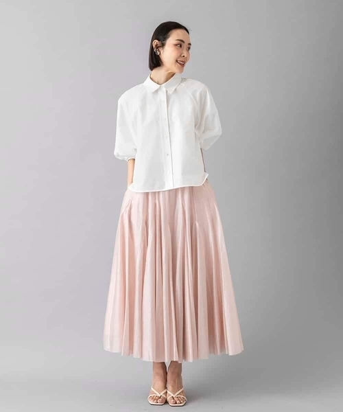 MICHEL KLEIN(ミッシェル・クラン)の「袖コンシャスシャツ(シャツ/ブラウス・レディース・ホワイト/ライトピンク・38/40)」の19枚目の写真