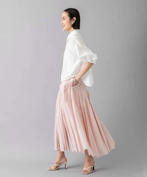 MICHEL KLEIN(ミッシェル・クラン)の「袖コンシャスシャツ(シャツ/ブラウス・レディース・ホワイト/ライトピンク・38/40)」の18枚目の写真