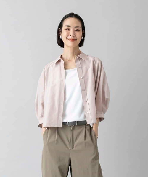 MICHEL KLEIN(ミッシェル・クラン)の「袖コンシャスシャツ(シャツ/ブラウス・レディース・ホワイト/ライトピンク・38/40)」の16枚目の写真