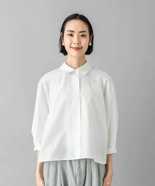 MICHEL KLEIN(ミッシェル・クラン)の「袖コンシャスシャツ(シャツ/ブラウス・レディース・ホワイト/ライトピンク・38/40)」の11枚目の写真