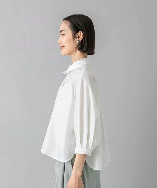 MICHEL KLEIN(ミッシェル・クラン)の「袖コンシャスシャツ(シャツ/ブラウス・レディース・ホワイト/ライトピンク・38/40)」の10枚目の写真
