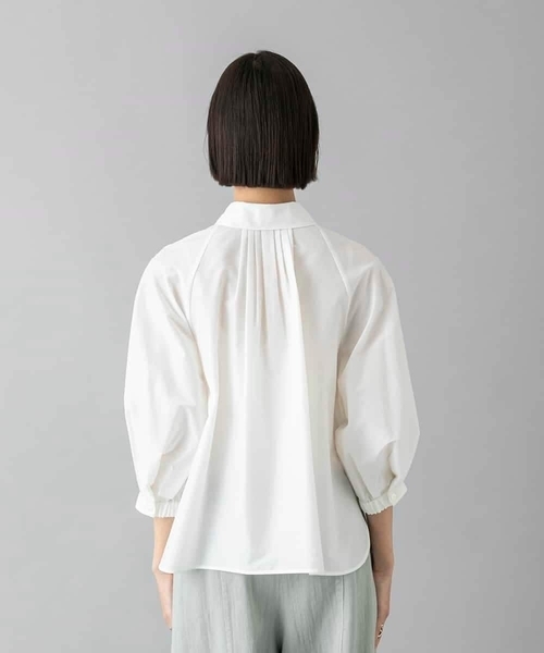 MICHEL KLEIN(ミッシェル・クラン)の「袖コンシャスシャツ(シャツ/ブラウス・レディース・ホワイト/ライトピンク・38/40)」の9枚目の写真