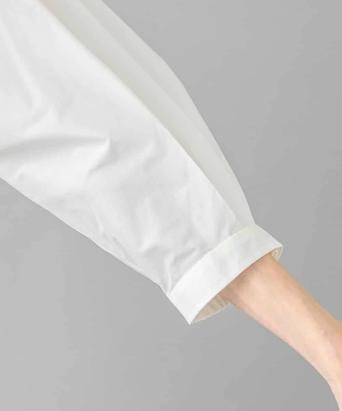MICHEL KLEIN(ミッシェル・クラン)の「袖コンシャスシャツ(シャツ/ブラウス・レディース・ホワイト/ライトピンク・38/40)」の7枚目の写真