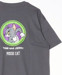 TOMandJERRY トムとジェリー メンズ 半袖 オーバーサイズプリントTシャツ