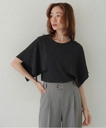 CLEIO | 【CLEIO】ふくれジャガードケープスリーブプルオーバー BUBBLE JACQUARD CAPE SLEEVE PULLOVER(Tシャツ/カットソー)