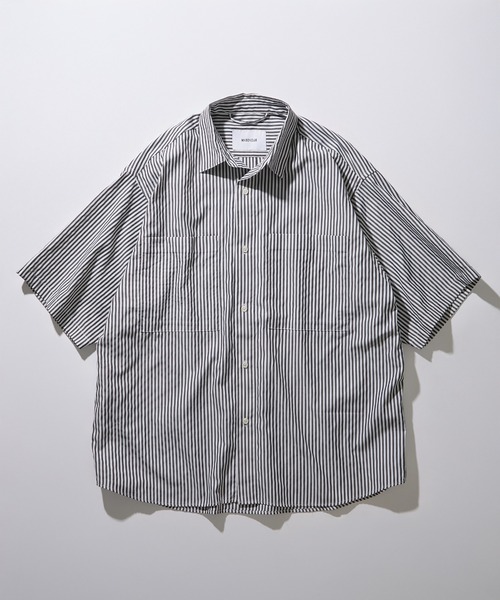 MAISON CLUB(メゾンクラブ)の「【MAISON CLUB】Double Pocket Half Sleeve Shirt(シャツ/ブラウス・メンズ・ブルー系その他/ネイビー系1/サックスブルー系1/ブラック系1/サックスブルー系2・M/L)」の2枚目の写真