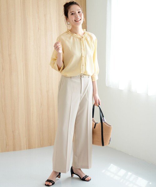 ANY SIS(エニィスィス)の「ウーステッドエステル ワイドパンツ(その他パンツ・レディース・ライトグレー系/アイボリー系/グレー系・X-LARGE)」の11枚目の写真