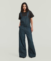 G-STAR | Parachute Dungaree/ミリタリーディテールライトウェイトワイドデニムオーバーオール(サロペット/オーバーオール)