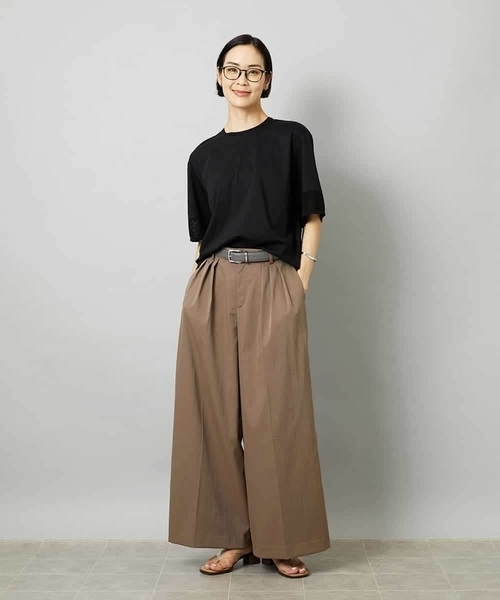 MICHEL KLEIN(ミッシェル・クラン)の「袖口メッシュプルオーバー(Tシャツ/カットソー・レディース・ホワイト/ブルー/ブラック・40/38)」の7枚目の写真