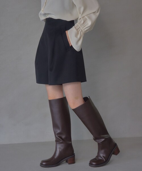 EMMEL REFINES（エメルリファインズ）の「＜EMMEL REFINES＞EM タックポケット ショートパンツ（スラックス・レディース・ピンク/ブラック・M/S）」の5枚目の写真