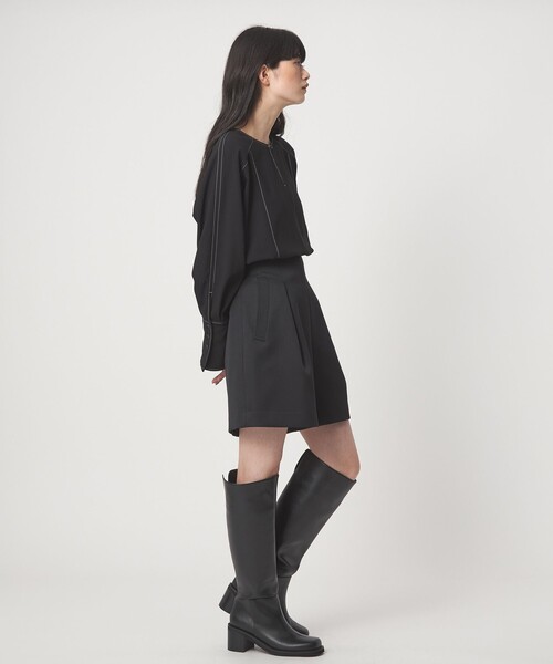 EMMEL REFINES（エメルリファインズ）の「＜EMMEL REFINES＞EM タックポケット ショートパンツ（スラックス・レディース・ピンク/ブラック・M/S）」の3枚目の写真