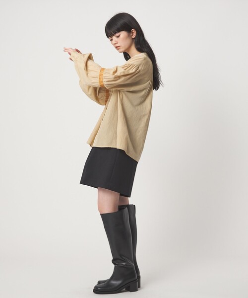 EMMEL REFINES（エメルリファインズ）の「＜EMMEL REFINES＞EM タックポケット ショートパンツ（スラックス・レディース・ピンク/ブラック・M/S）」の5枚目の写真