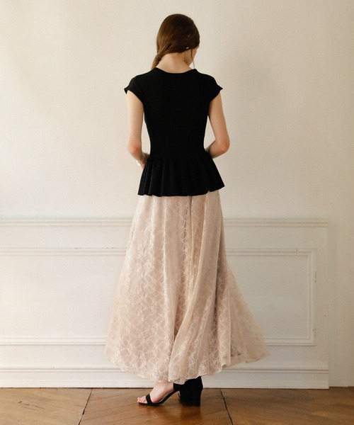 MIELI INVARIANT(ミエリインヴァリアント)の「Pomping Lace W Flare Pants(その他パンツ・レディース・ブラック/ベージュ/ホワイト系その他・SMALL/MEDIUM)」の8枚目の写真
