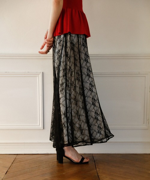 MIELI INVARIANT(ミエリインヴァリアント)の「Pomping Lace W Flare Pants(その他パンツ・レディース・ブラック/ベージュ/ホワイト系その他・SMALL/MEDIUM)」の10枚目の写真