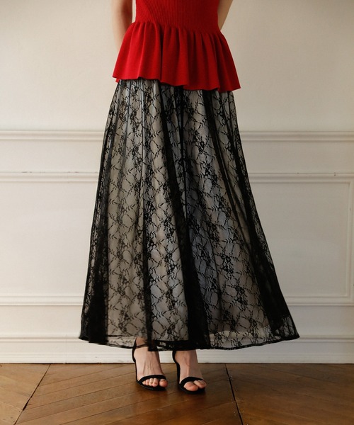 MIELI INVARIANT(ミエリインヴァリアント)の「Pomping Lace W Flare Pants(その他パンツ・レディース・ブラック/ベージュ/ホワイト系その他・SMALL/MEDIUM)」の11枚目の写真