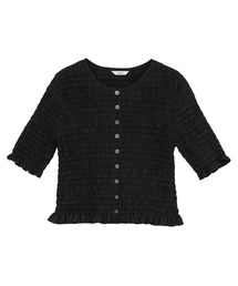 CLANE | SHIRRING HALF SLEEVE BLOUSE 10122-4253(Tシャツ/カットソー)
