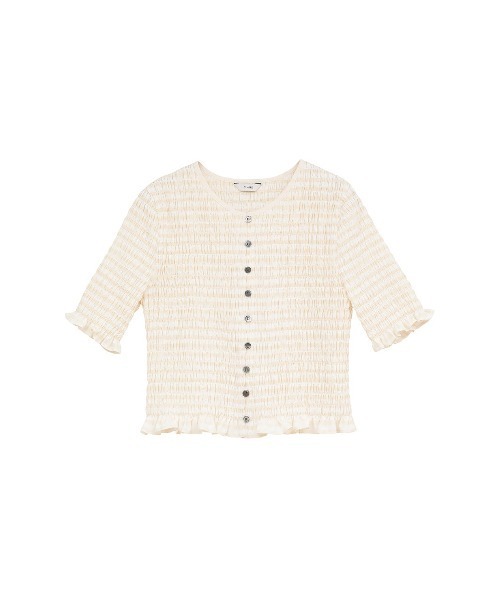 CLANE(クラネ)の「SHIRRING HALF SLEEVE BLOUSE 10122-4253(Tシャツ/カットソー・メンズ・ブラック・2)」の9枚目の写真