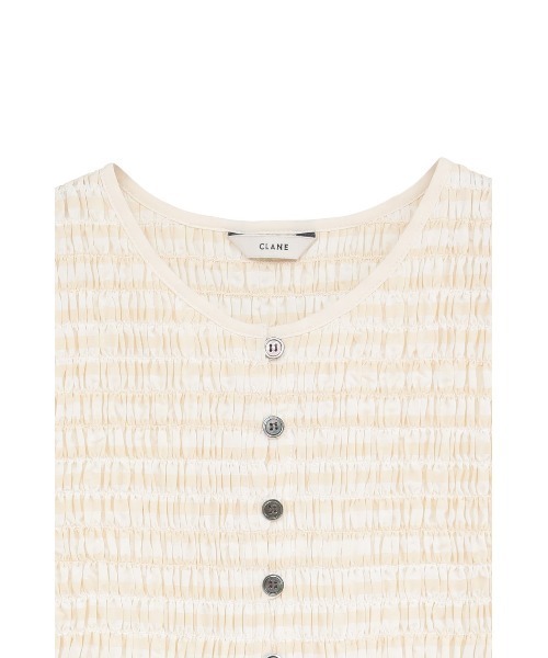 CLANE(クラネ)の「SHIRRING HALF SLEEVE BLOUSE 10122-4253(Tシャツ/カットソー・メンズ・ブラック・2)」の11枚目の写真