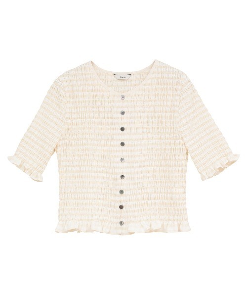 CLANE(クラネ)の「SHIRRING HALF SLEEVE BLOUSE 10122-4253(Tシャツ/カットソー・メンズ・ブラック・2)」の16枚目の写真