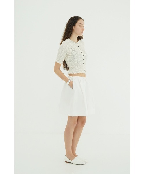 CLANE(クラネ)の「SHIRRING HALF SLEEVE BLOUSE 10122-4253(Tシャツ/カットソー・メンズ・ブラック・2)」の6枚目の写真