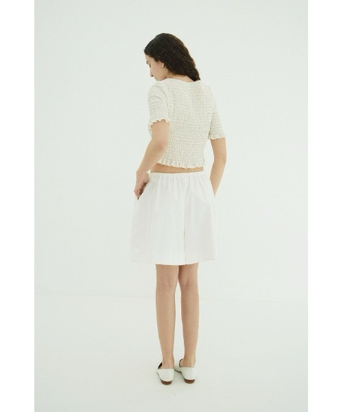 CLANE(クラネ)の「SHIRRING HALF SLEEVE BLOUSE 10122-4253(Tシャツ/カットソー・メンズ・ブラック・2)」の7枚目の写真