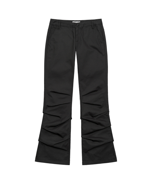 PEPLEE（ペプリー）の「Shirring Boots Cut Cotton Pants (Black)（その他パンツ・レディース・その他・SMALL/MEDIUM）」の2枚目の写真