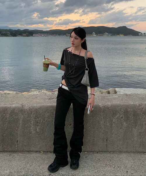 PEPLEE（ペプリー）の「Shirring Boots Cut Cotton Pants (Black)（その他パンツ・レディース・その他・SMALL/MEDIUM）」の13枚目の写真