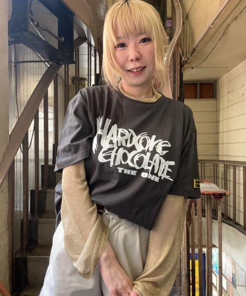 ハードコアチョコレート(ハードコアチョコレート)の「ハードコアチョコレート ベーシックロゴ Tシャツ ZOZO限定スミ(Tシャツ/カットソー・メンズ・スミクロ・XX-LARGE/X-LARGE/LARGE)」の2枚目の写真