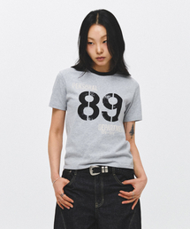 [ユニセックス] 89 リンガー クロップ 半袖Tシャツ_グレー