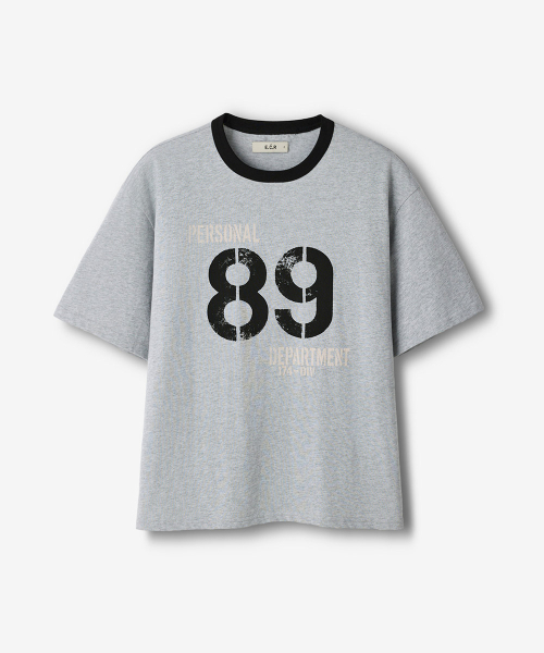 ECORR（エコル）の「[ユニセックス] 89 リンガー クロップ 半袖Tシャツ_グレー（Tシャツ/カットソー・レディース・その他・1/2/3/0）」の2枚目の写真